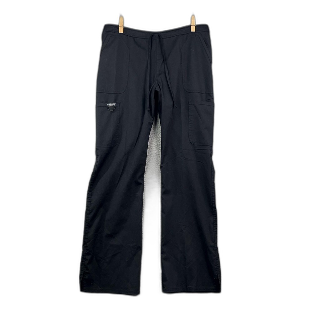 Cherokee Moderate Flare Medical Scrub Pants Womens L Drawstring Utility Workwear